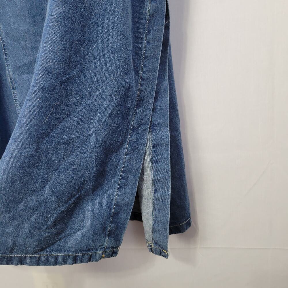 Vintage J.Jill Sleeveless Denim Maxi Dress sz 2X Casual Country Pockets 90s USA - Picture 5 of 7